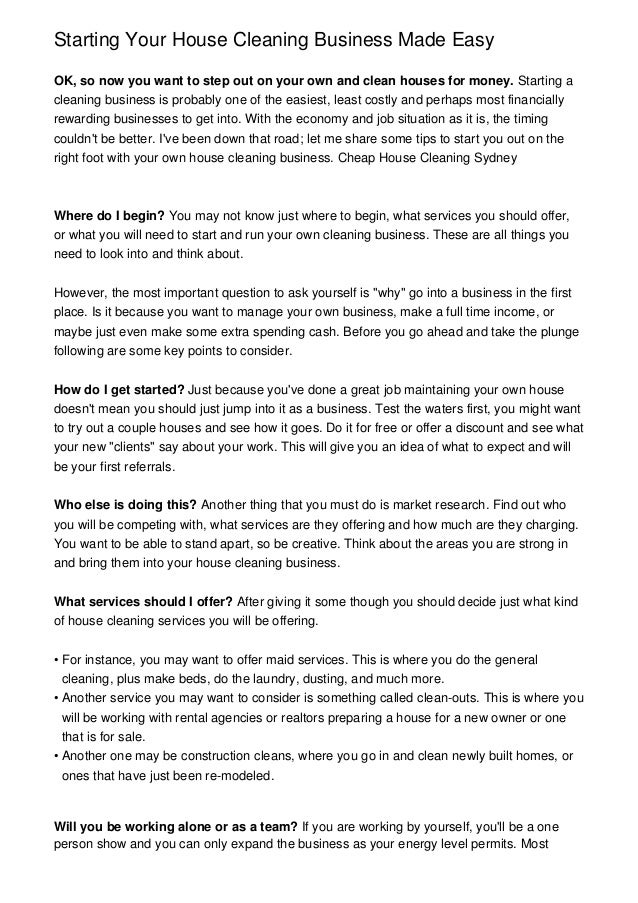 starting your house cleaning business made easy how to start house cleaning service