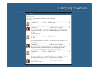 Dialog og diskussion
 