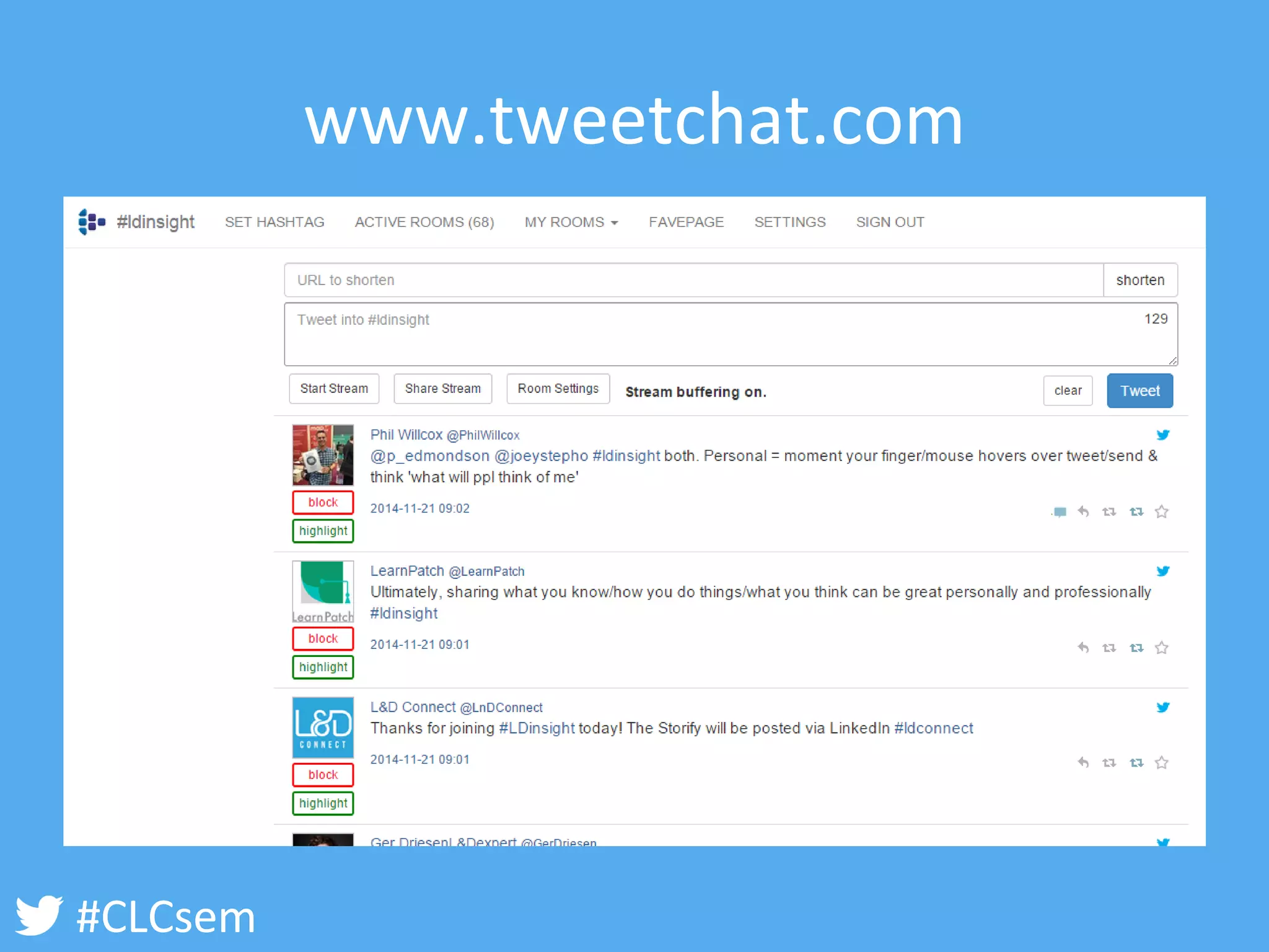 #CLCsem 
www.tweetchat.com  