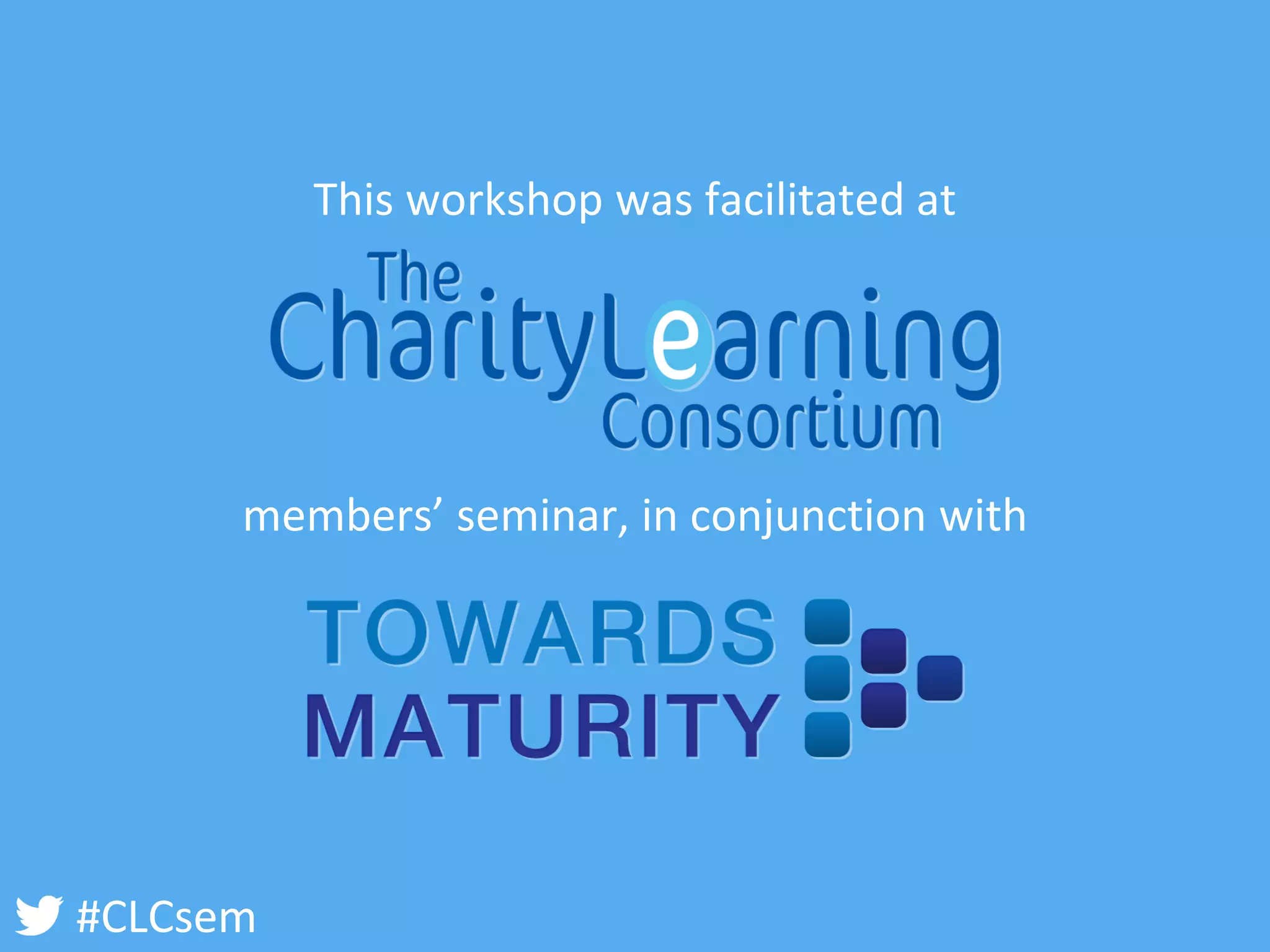 #CLCsem 
This workshop was facilitated at 
members’ seminar, in conjunction with 