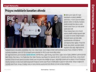 ENTREPRENEURIALECOSYSTEM
Angel Networks
Startnowhow – Seminar 101.10.2015 15
 