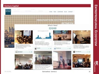 ENTREPRENEURIALECOSYSTEM
Venture Capital
Startnowhow – Seminar 101.10.2015 16
 