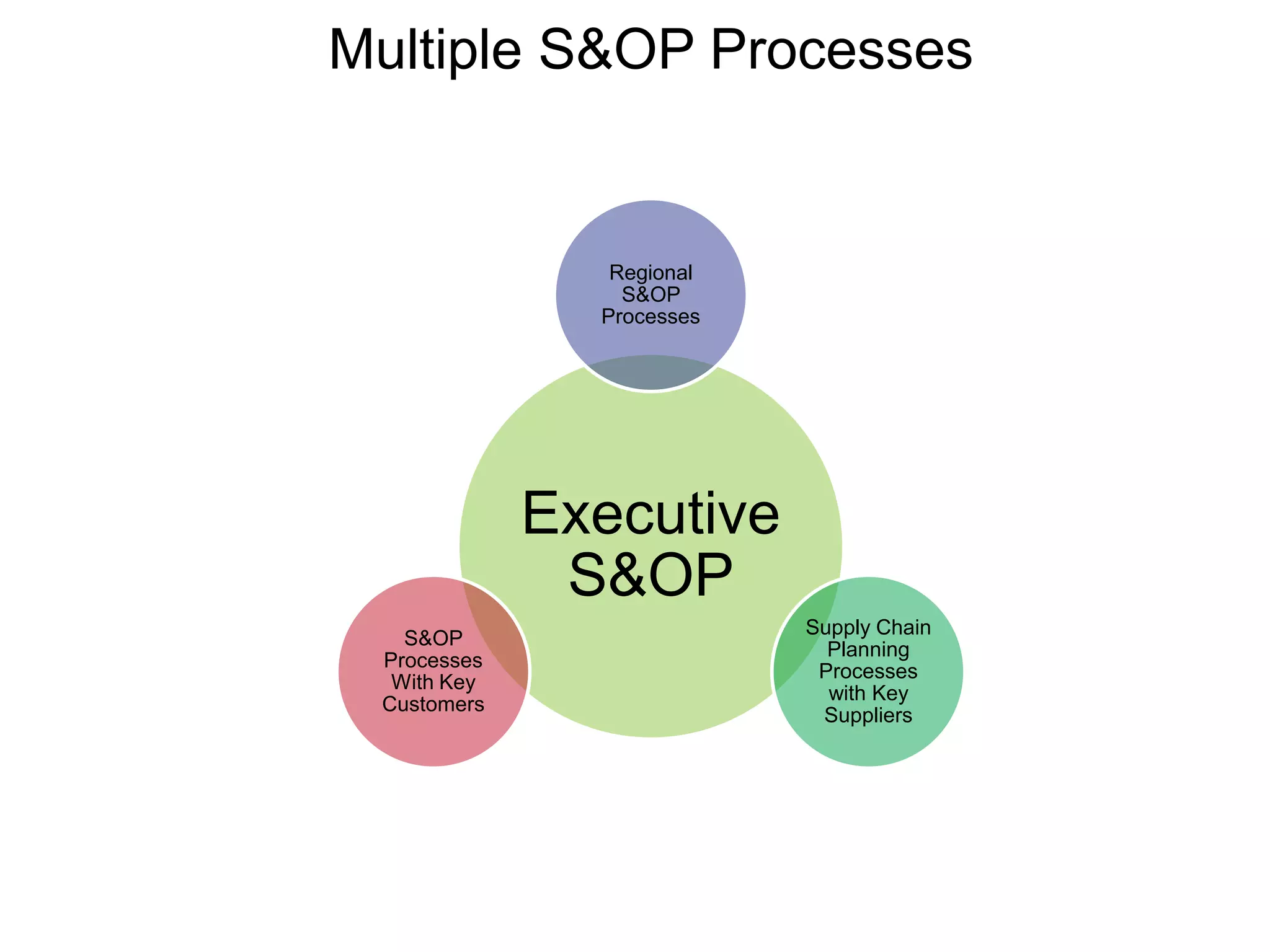 Multiple S&OP Processes


                Regional
                 S&OP
               Processes




             Executive
              S&OP
                           Supply Chain
   S&OP
                             Planning
 Processes
                            Processes
  With Key
                             with Key
 Customers
                            Suppliers
 