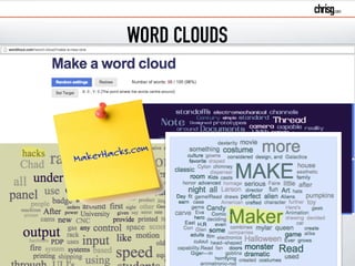 WORD CLOUDS 
MakerHacks.com 
 