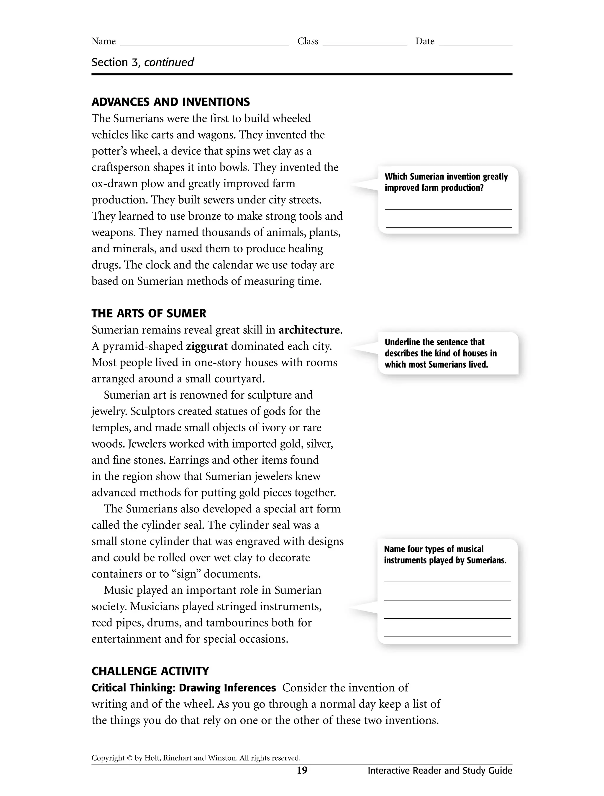 Holt Social Studies Workbook PDF