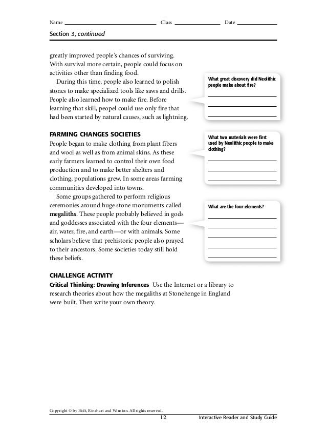 Holt Social Studies Workbook