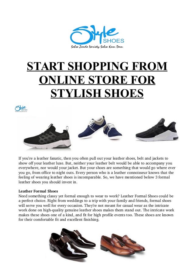 Start shopping from online store for stylish shoes