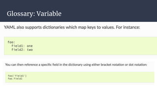Glossary: Variable
 