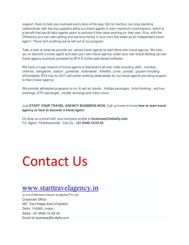 Start Travel Agency Business