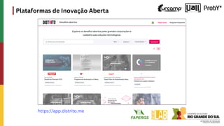 Plataformas de Inovação Aberta
https://app.distrito.me
 