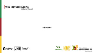 WKS Inovação Aberta
(Mão na Massa)
Resultado
 