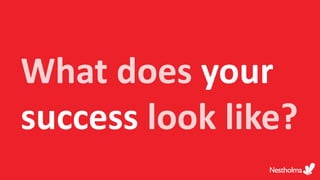 What does your
success look like?
 