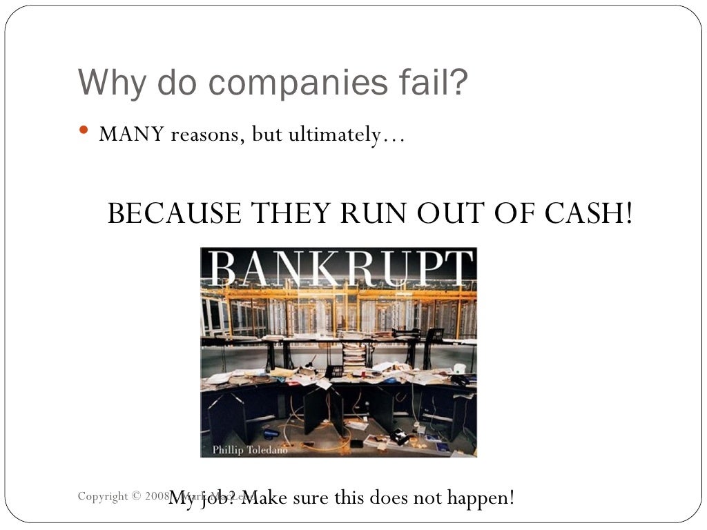 Why do companies fail? MANY