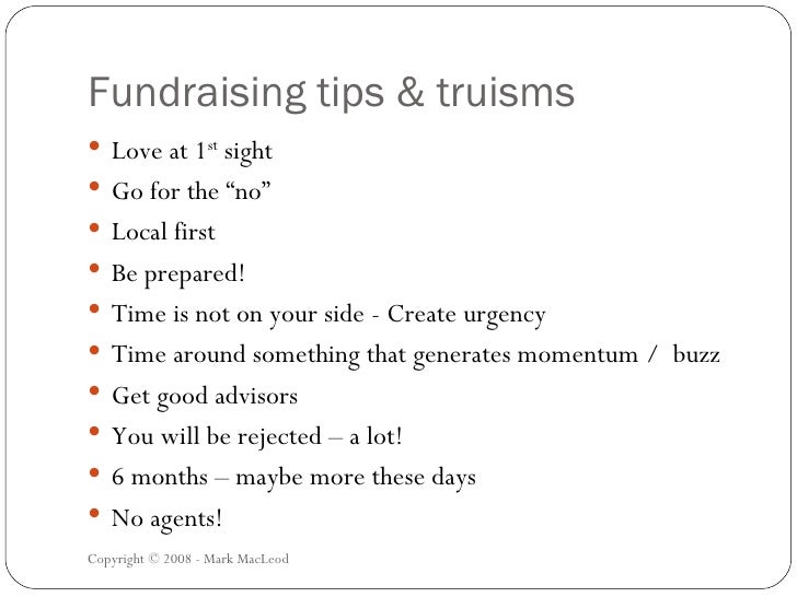 Fundraising Tips Truisms Ul Li Love