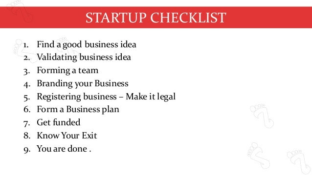 business startup checklist