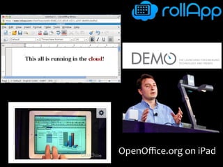 OpenOﬃce.org	
  on	
  iPad	
  
 