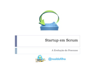 Startup em Scrum

   A Evolução do Processo


 @noaldofilho
 