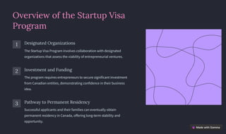 Startup Visa Canada: Your Gateway to Innovation | PDF