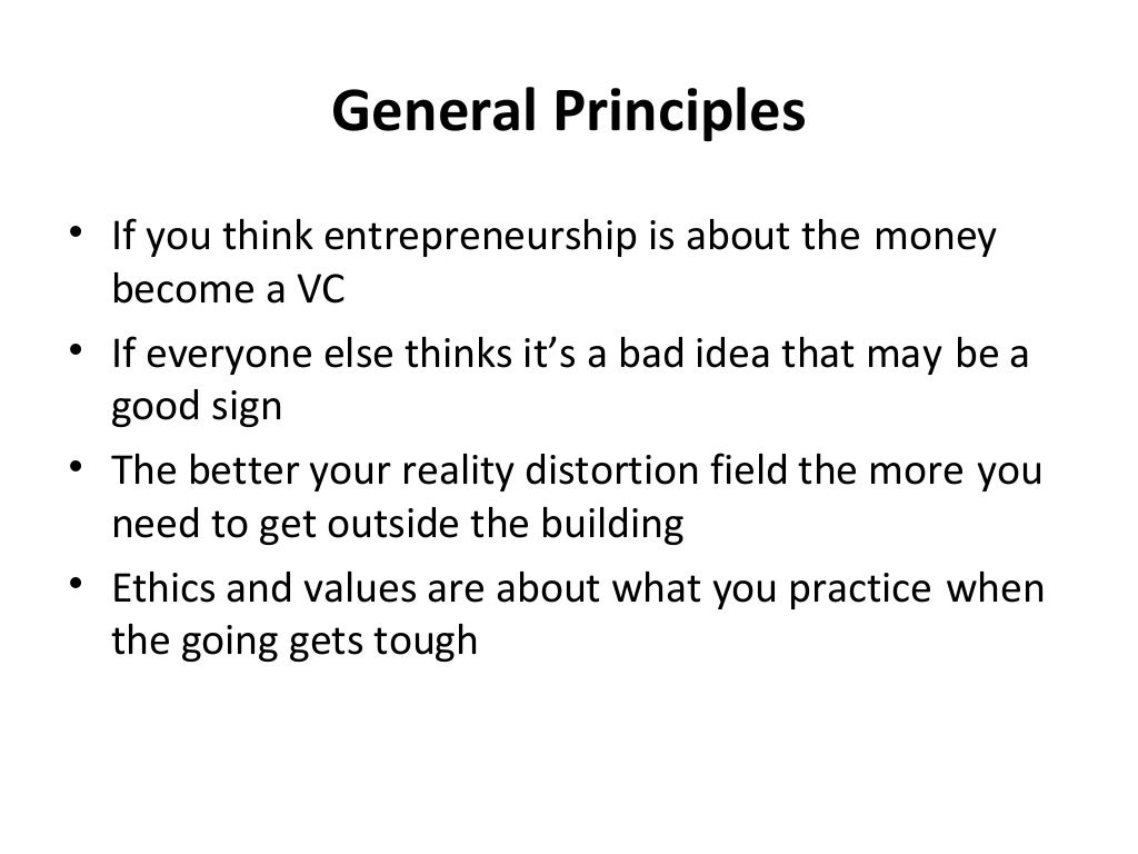 General Principles If You
