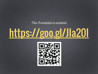 https://goo.gl/JIa20I
This Presentation is available:
 