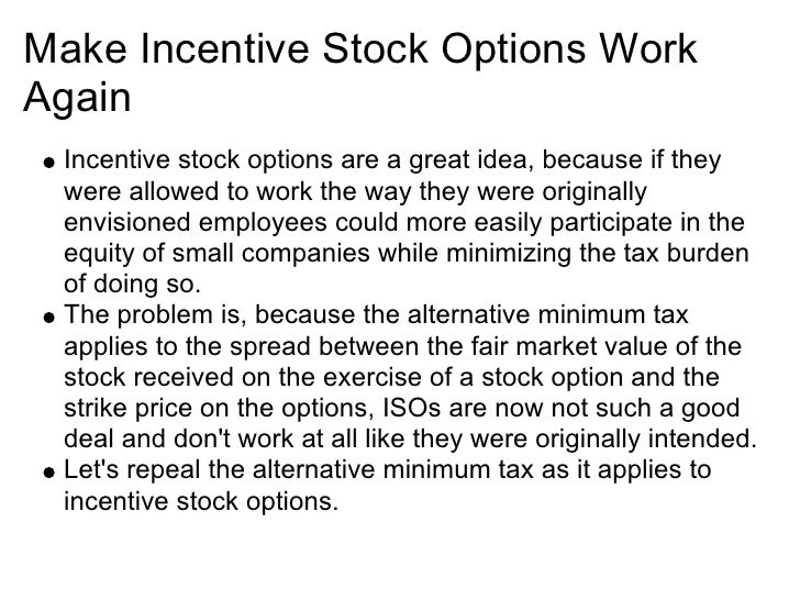 Exercise incentive stock options tax implications