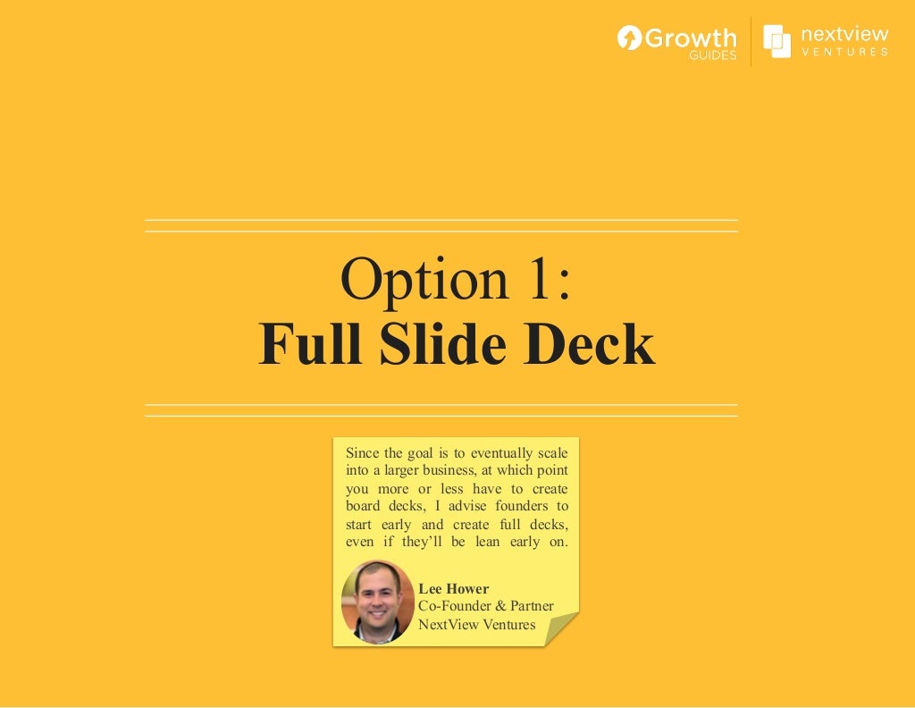 Option 1 Full Slide Deck