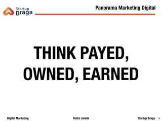 Pedro JanelaDigital Marketing Startup Braga 14
THINK PAYED,
OWNED, EARNED
Mobile ApplicationsPanorama Marketing Digital
 