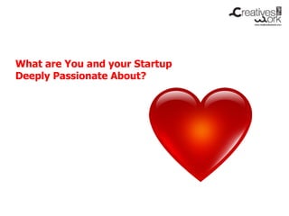 What are You and your Startup
Deeply Passionate About?
 