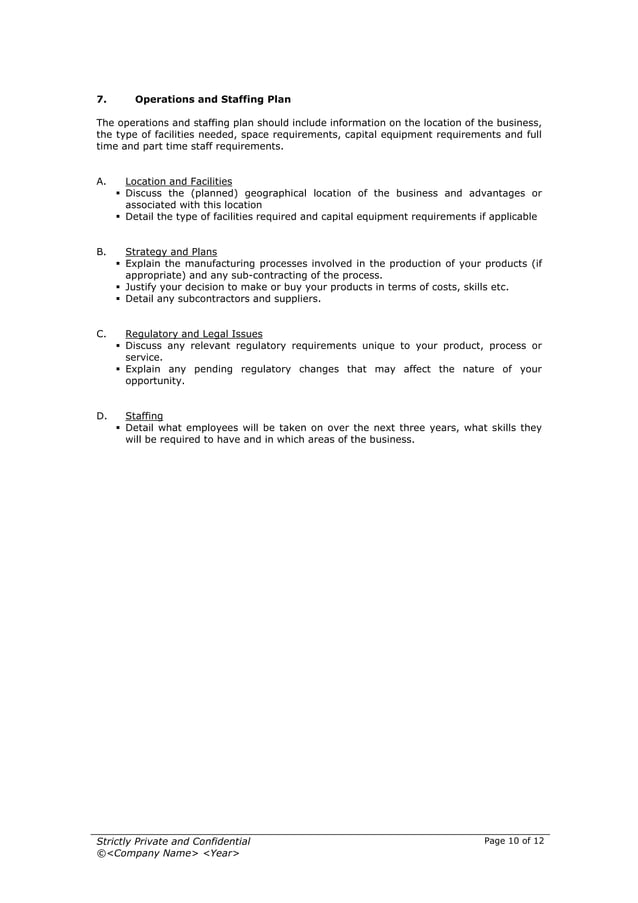 Startup Business Plan Template 2