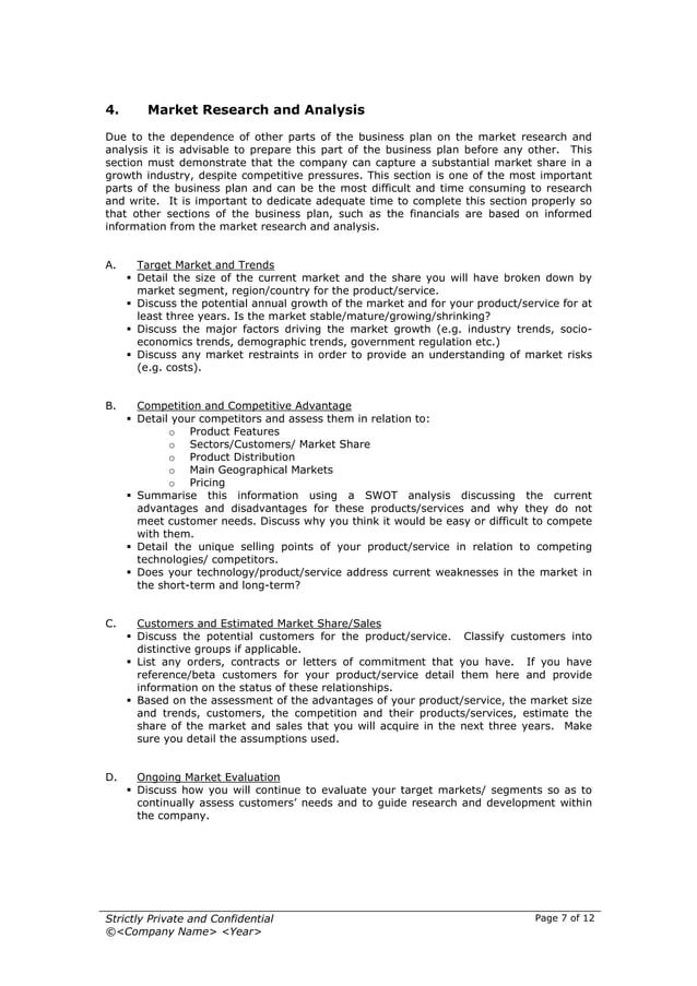Startup Business Plan Template 2