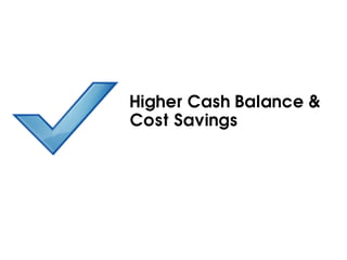 Higher Cash Balance &
Cost Savings
 