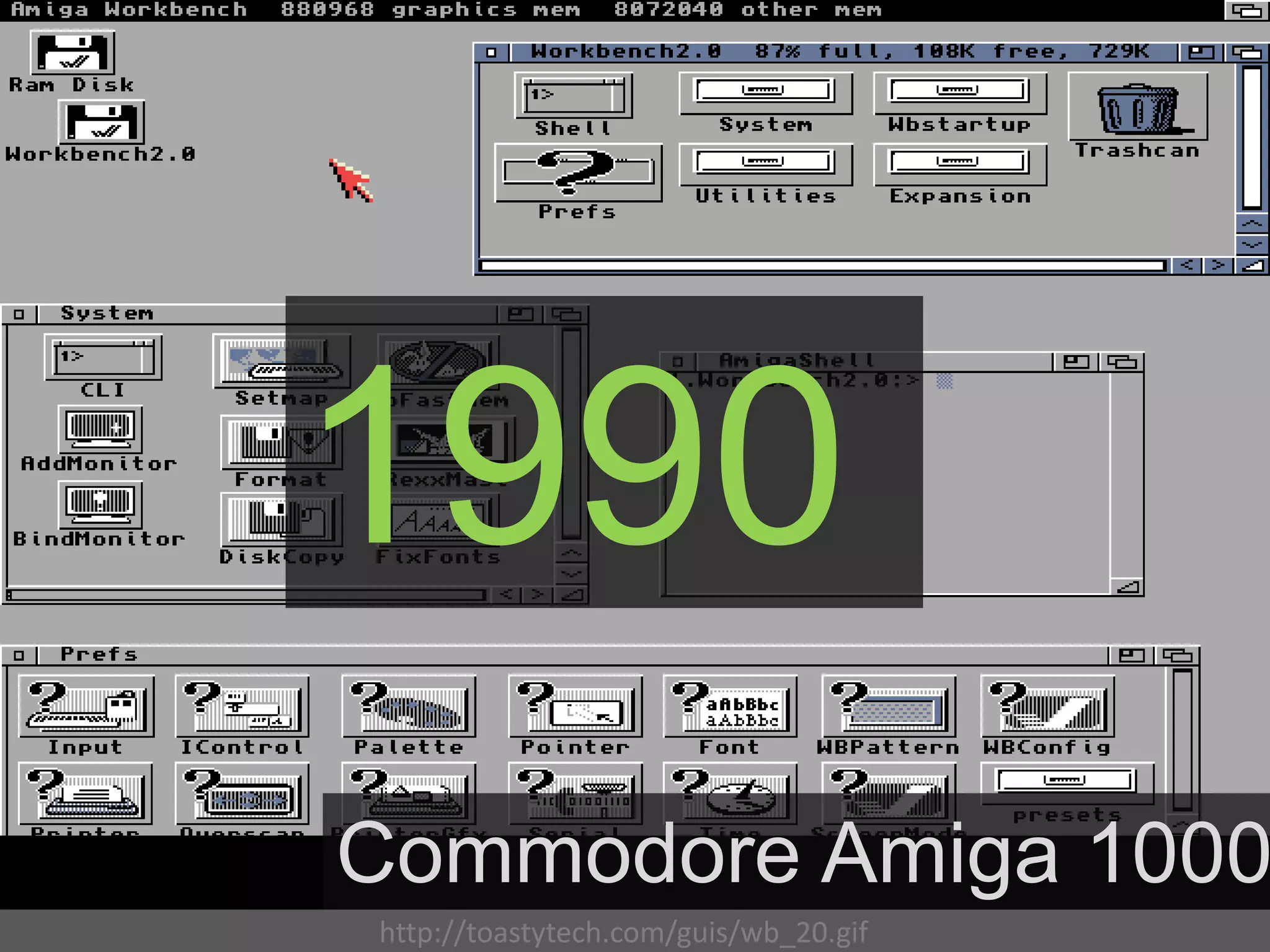 1990
Commodore Amiga 1000
http://toastytech.com/guis/wb_20.gif
 