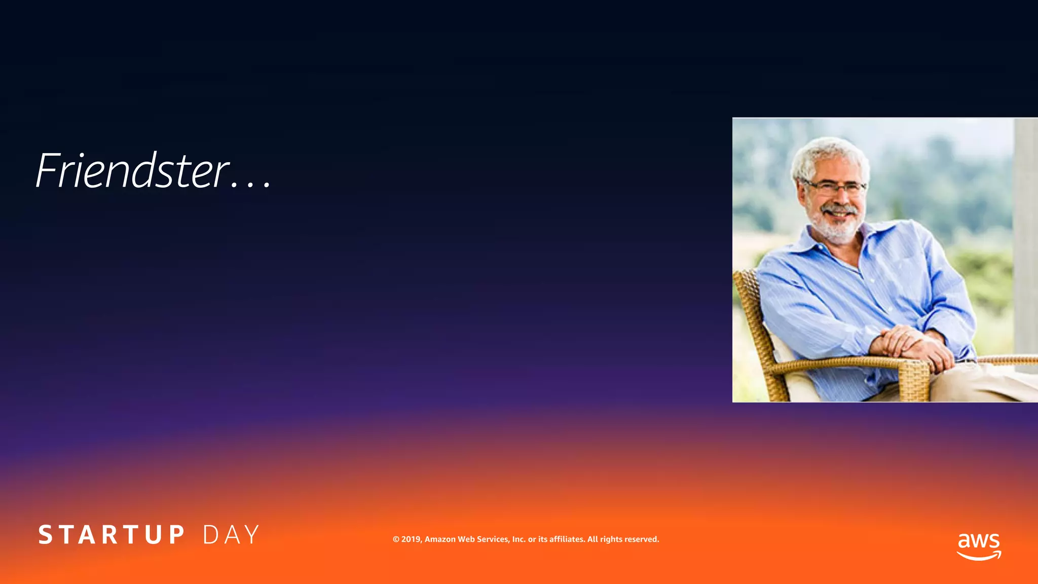 © 2019, Amazon Web Services, Inc. or its affiliates. All rights reserved.
Friendster…
 