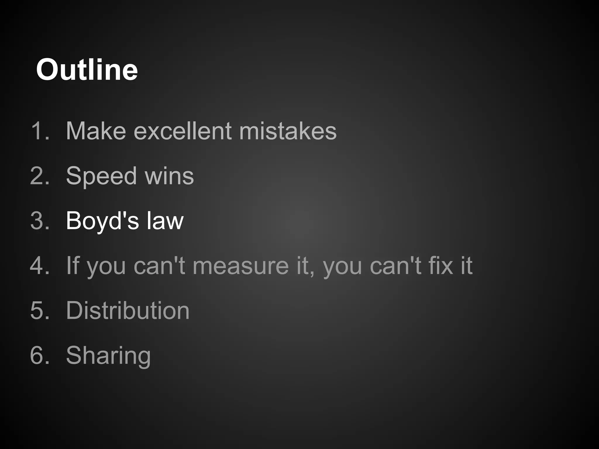 That’s why speed wins.
 