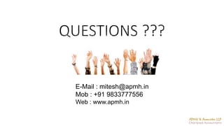 22
E-Mail : mitesh@apmh.in
Mob : +91 9833777556
Web : www.apmh.in
 