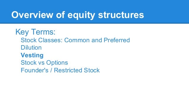 Stock options vs equity