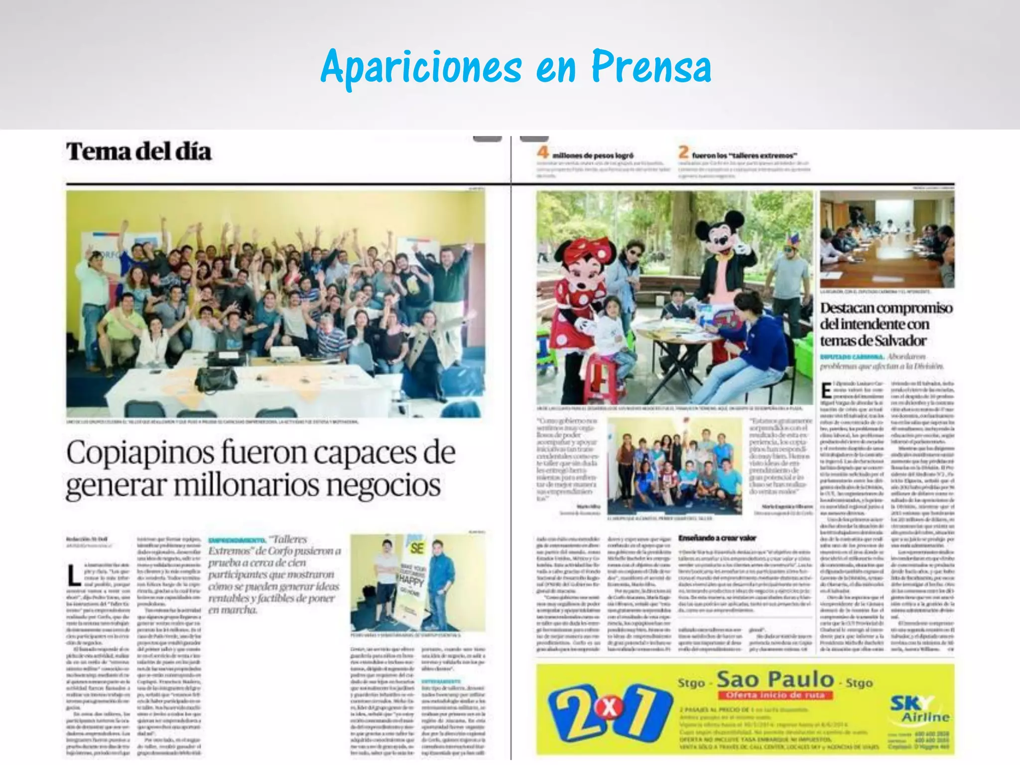 Apariciones en Prensa
 
