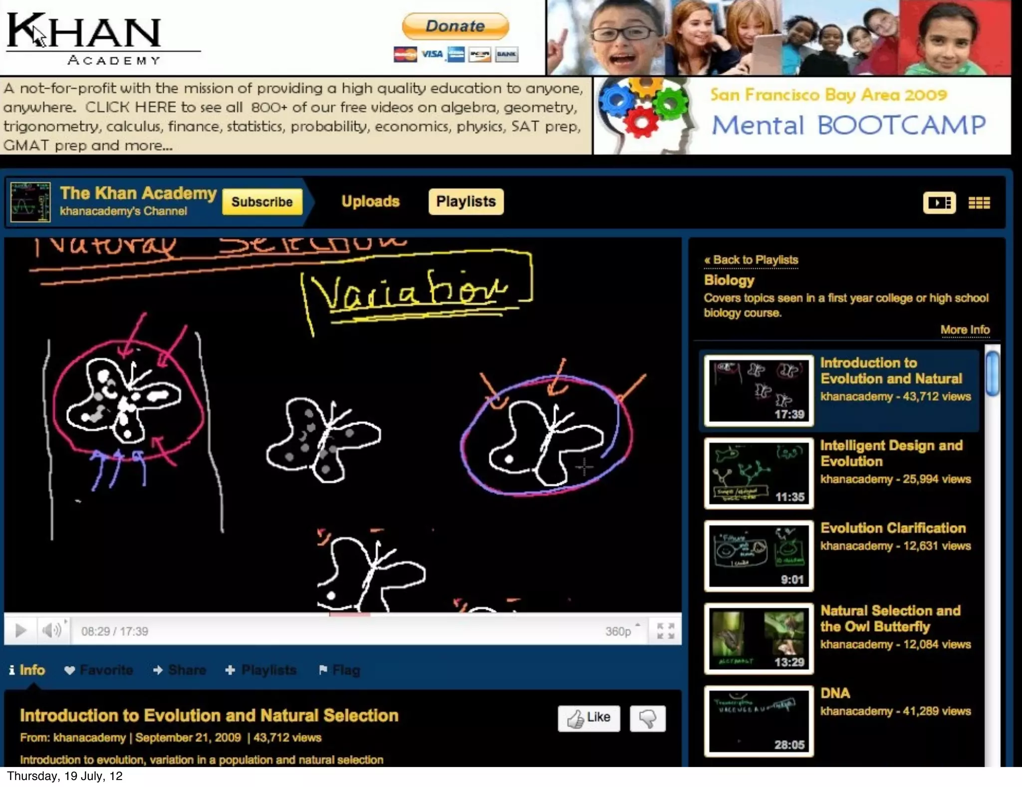 Thursday, 19 July, 12
 