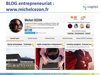 BLOG entrepreneuriat :
www.michelcezon.fr
22/12/2017 Why & How, the Startup Founder Canvas - Cogiteo © 16
 
