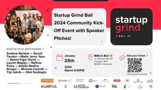 Startup Grind Bali January 2024