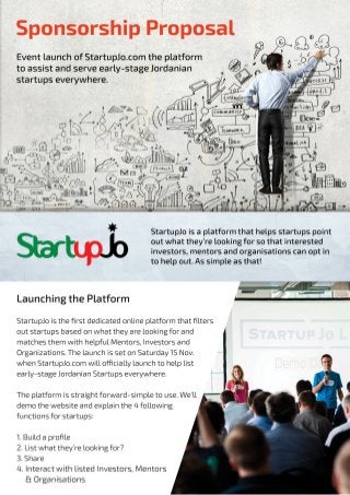 StartupJo - Sponsorship Proposal