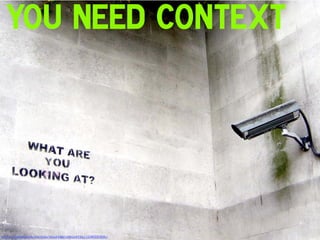 You Need Context

!

http://flickr.com/photos/nolifebeforecoffee/124659356/

!

 