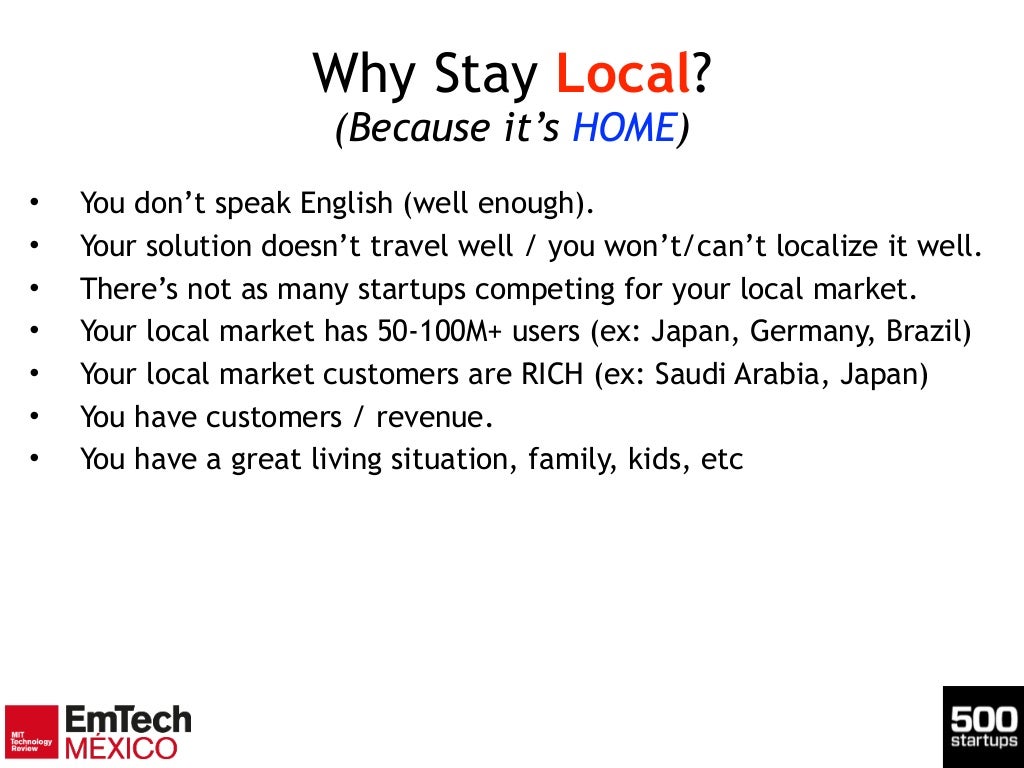 Why Stay Local? (Because it’s