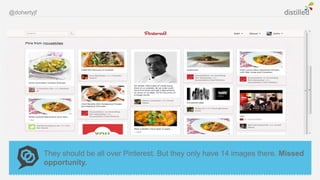 @dohertyjf




             They should be all over Pinterest. But they only have 14 images there. Missed
             opportunity.
 