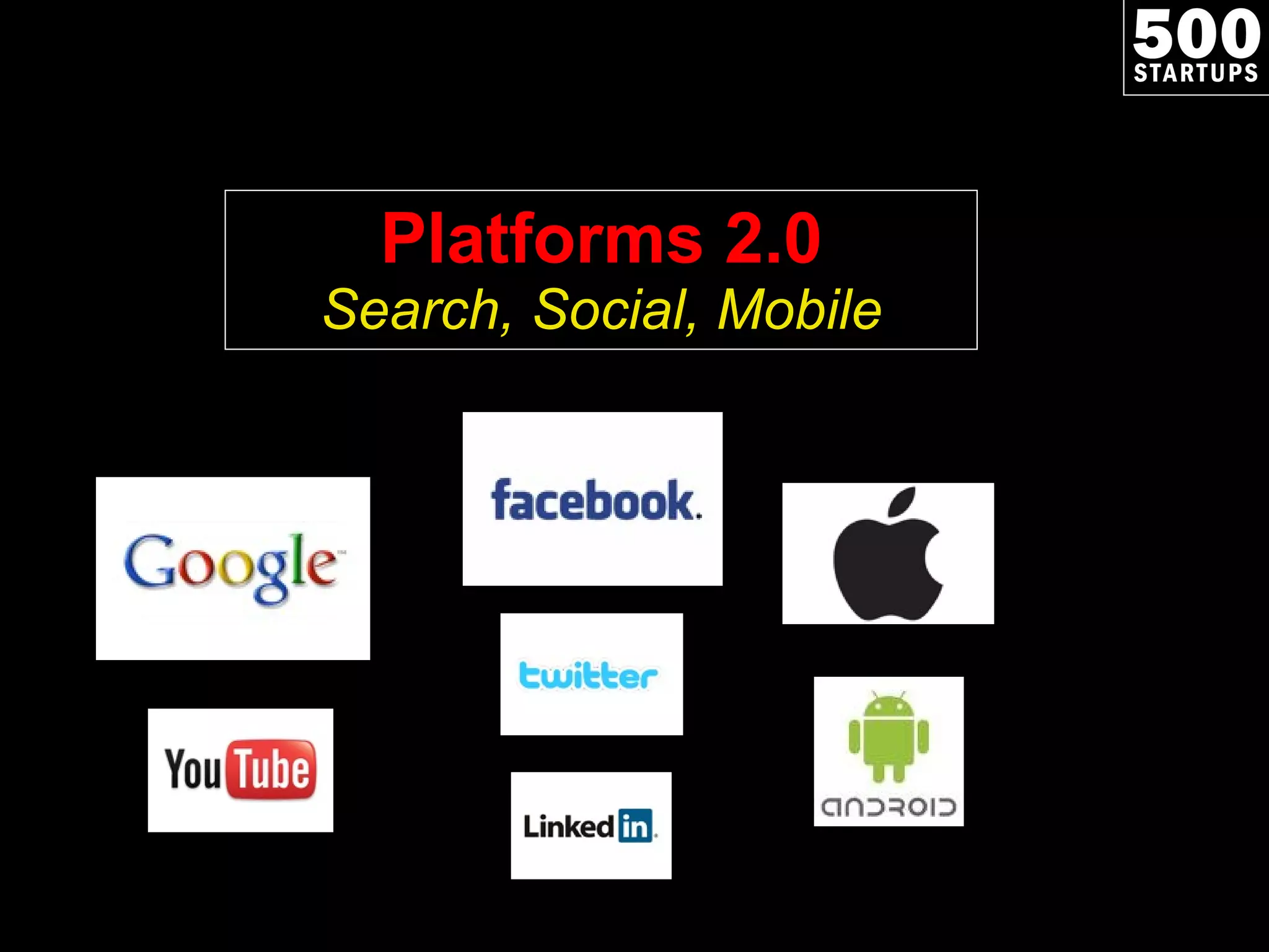 Platforms 2.0 Search, Social, Mobile 
