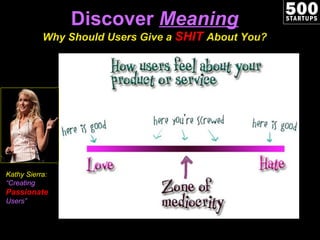Discover  Meaning Why Should Users Give a  SHIT  About You? Kathy Sierra: “ Creating Passionate Users” 