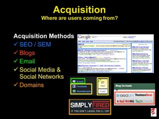 Acquisition Where are users coming from? ,[object Object],[object Object],[object Object],[object Object],[object Object],[object Object]
