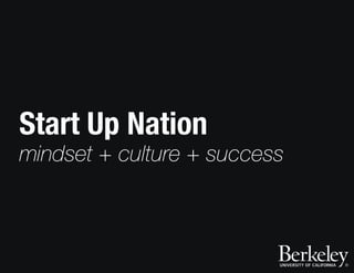Start Up Nation: Mindset + Culture + Success 