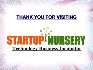 THANK YOU FOR VISITING

Technology Business Incubator

 