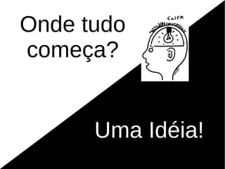 Onde tudo
começa?


      Uma Idéia!
 